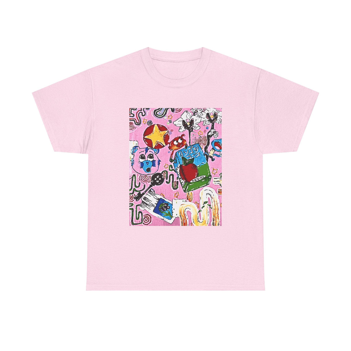 Pop Art Collage Tee — Colorful Hand-Drawn Cartoon Grunge - Wax | Wane - aesthetic streetwear - T-Shirt12