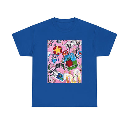 Pop Art Collage Tee — Colorful Hand-Drawn Cartoon Grunge - Wax | Wane - aesthetic streetwear - T-Shirt9