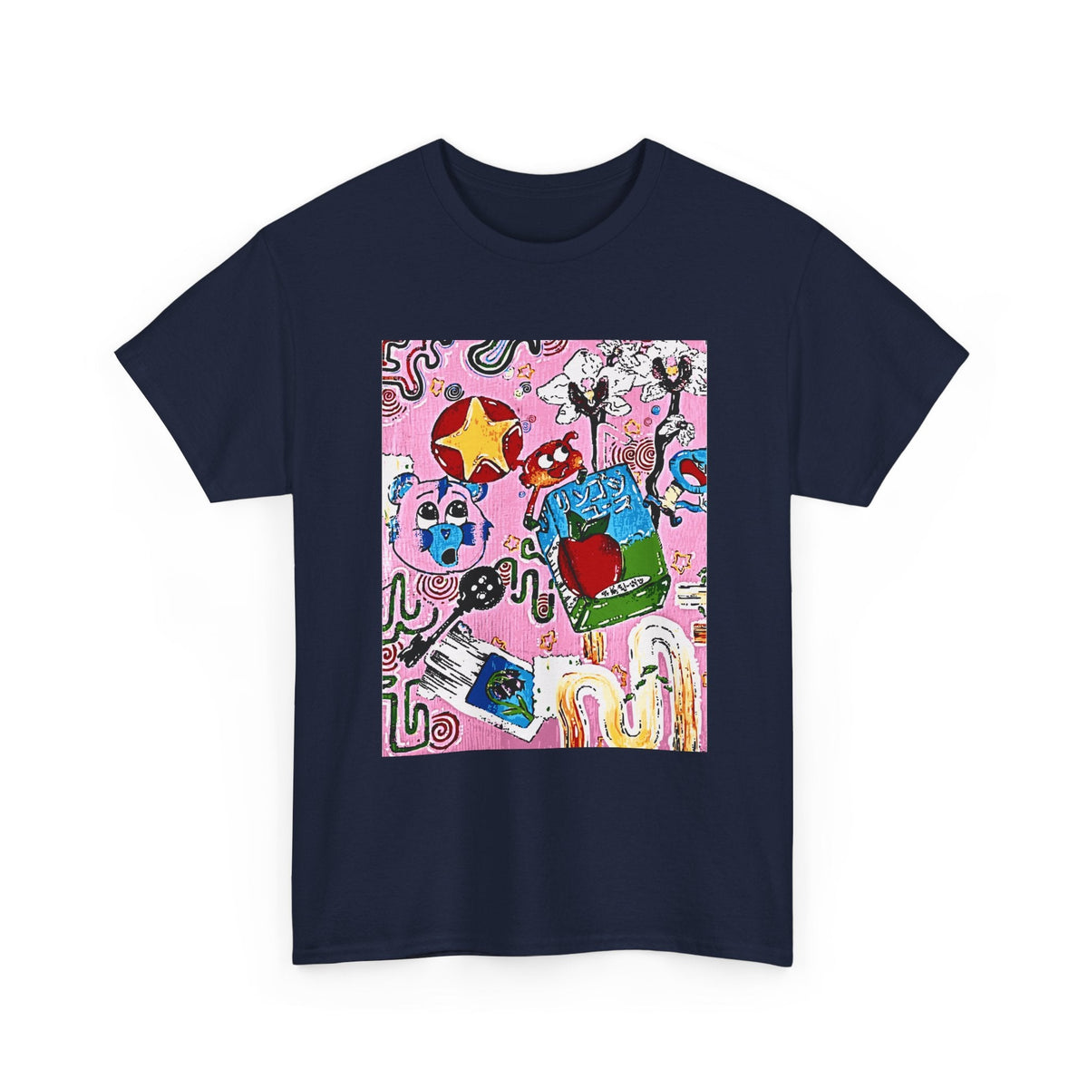 Pop Art Collage Tee — Colorful Hand-Drawn Cartoon Grunge - Wax | Wane - aesthetic streetwear - T-Shirt30