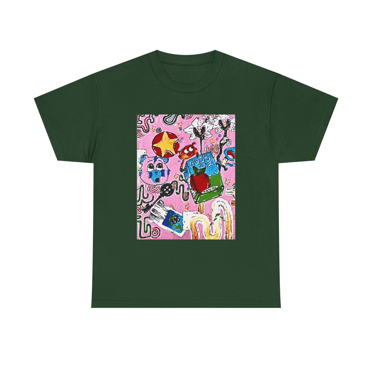 Pop Art Collage Tee — Colorful Hand-Drawn Cartoon Grunge - Wax | Wane - aesthetic streetwear - T-Shirt6