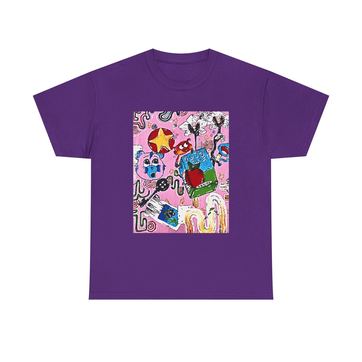 Pop Art Collage Tee — Colorful Hand-Drawn Cartoon Grunge - Wax | Wane - aesthetic streetwear - T-Shirt11