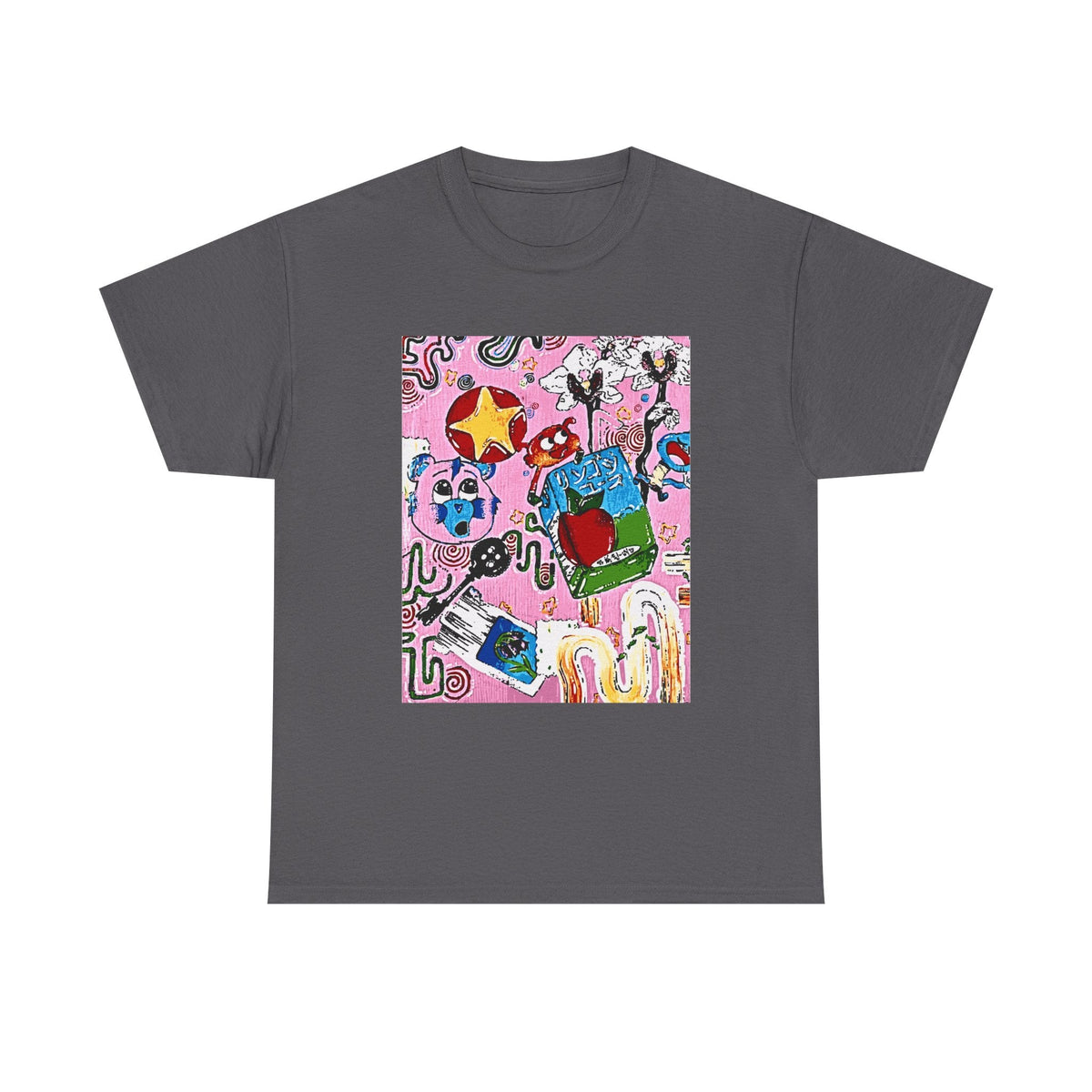 Pop Art Collage Tee — Colorful Hand-Drawn Cartoon Grunge - Wax | Wane - aesthetic streetwear - T-Shirt8