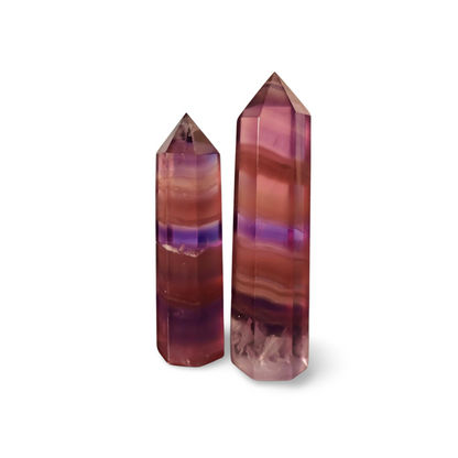Fluorite Obelisk Crystal Tower 3-4 Inch – Untreated Natural Color Crystal Point, Hand-Polished Gemstone for Meditation, Focus & Energy Work