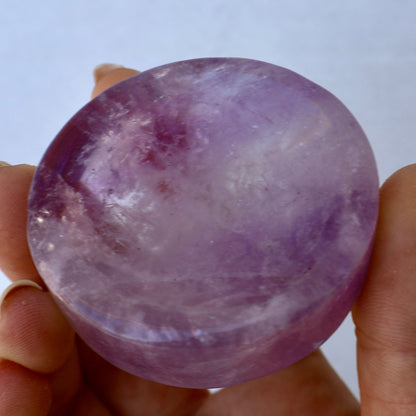 Rose Quartz & Amethyst Crystal Bowl – Jewelry Dish or Decor | Hand - Carved from Natural Stone, 2 - Inch - Wax | Wane