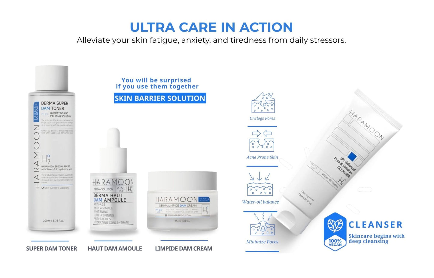 The Ultimate Korean Skincare 4 Step Routine - HARAMOON Build Your Skin Barrier Bundle - 4 Piece Set at a Perfect Price 🤩 ✨ - Wax | Wane - HARAMOON - 2