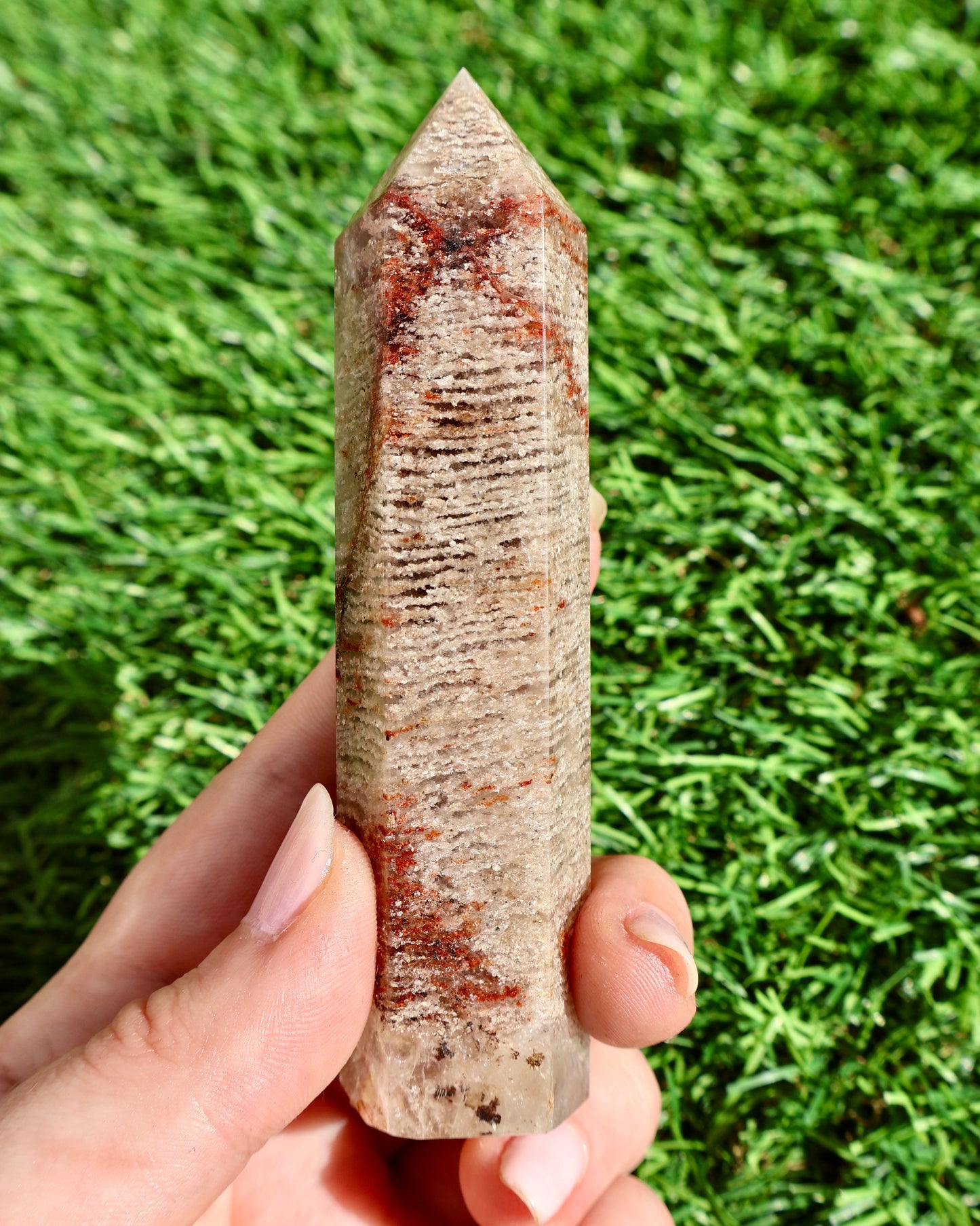 Thousand Layer Crystal Obelisk – Natural Quartz & Mineral Formation, Rare Collectible 3.5" - Wax | Wane