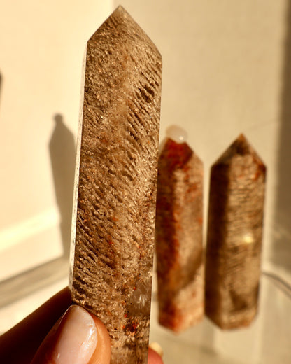 Thousand Layer Crystal Obelisk – Natural Quartz & Mineral Formation, Rare Collectible 3.5" - Wax | Wane