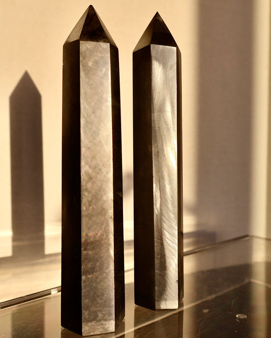 Authentic Japanese Terahertz Metal Obelisk Tower 7-9 Inch