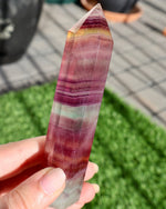 Watermelon Fluorite Crystal Tower – Large Size Natural Pink and Green Fluorite Obelisk, ~5
